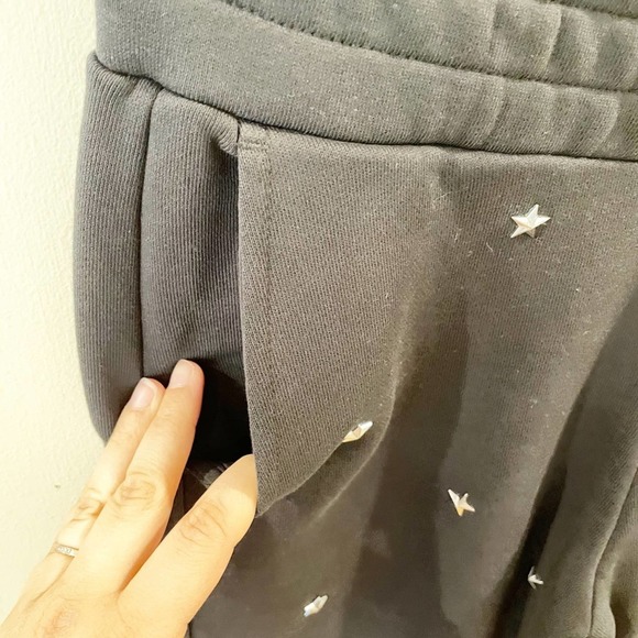 Zoe Karssen Black Star Studded Joggers Size XS - Picture 7 of 15